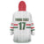 Custom Hungary Ice Hockey Wearable Blanket Hoodie White Style Come on Magyars