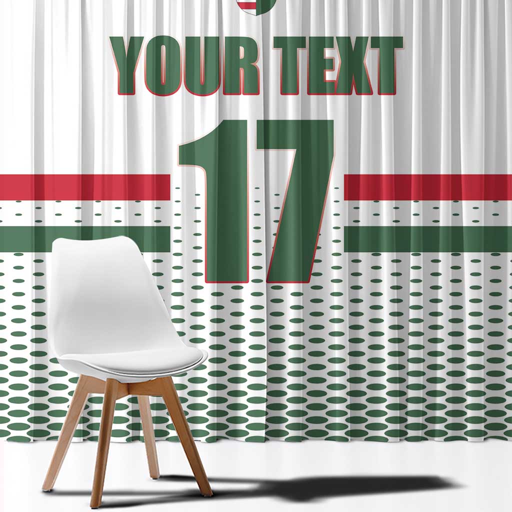 Custom Hungary Ice Hockey Window Curtain White Style Come on Magyars