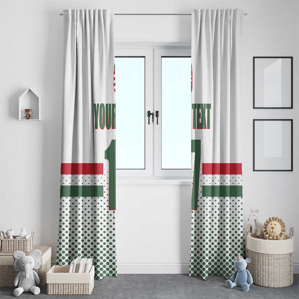 Custom Hungary Ice Hockey Window Curtain White Style Come on Magyars