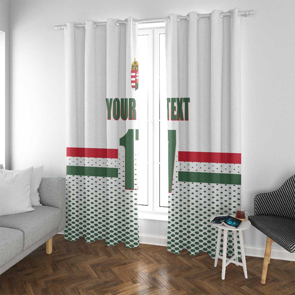 Custom Hungary Ice Hockey Window Curtain White Style Come on Magyars