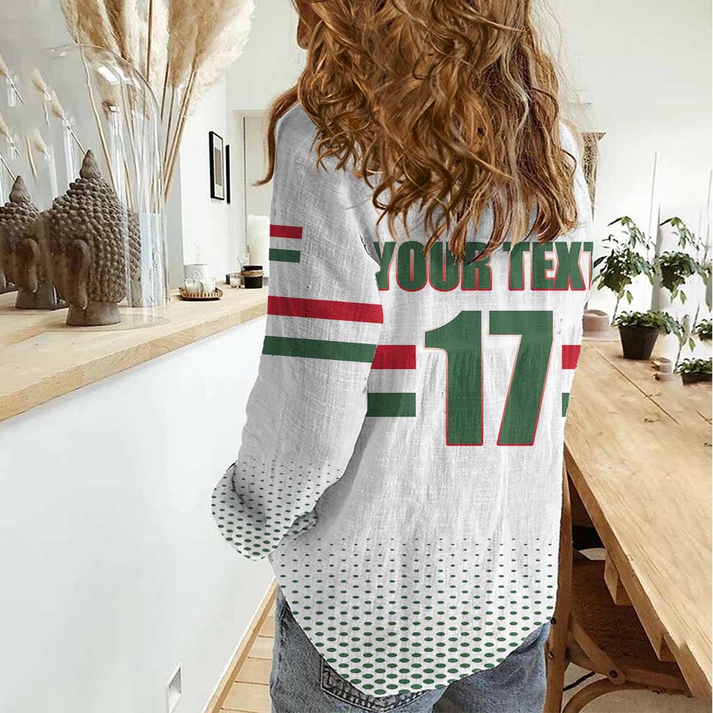 Custom Hungary Ice Hockey Women Casual Shirt White Style Come on Magyars