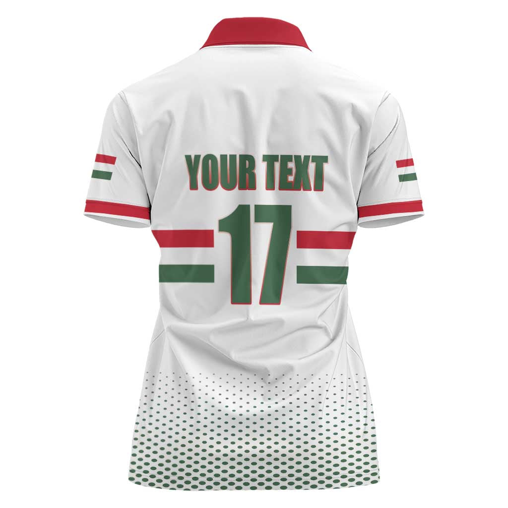 Custom Hungary Ice Hockey Women Polo Shirt White Style Come on Magyars