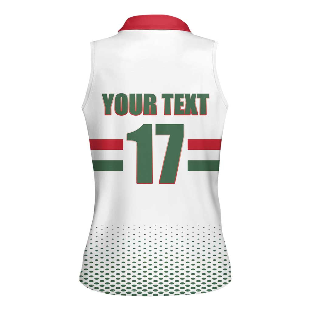 Custom Hungary Ice Hockey Women Sleeveless Polo Shirt White Style Come on Magyars