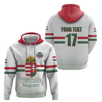 Custom Hungary Ice Hockey Zip Hoodie White Style Come on Magyars