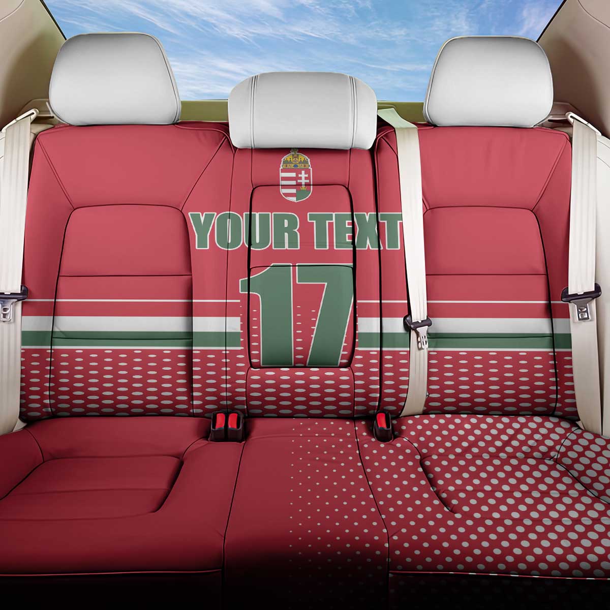 Custom Hungary Ice Hockey Back Car Seat Cover Red Style Come on Magyars