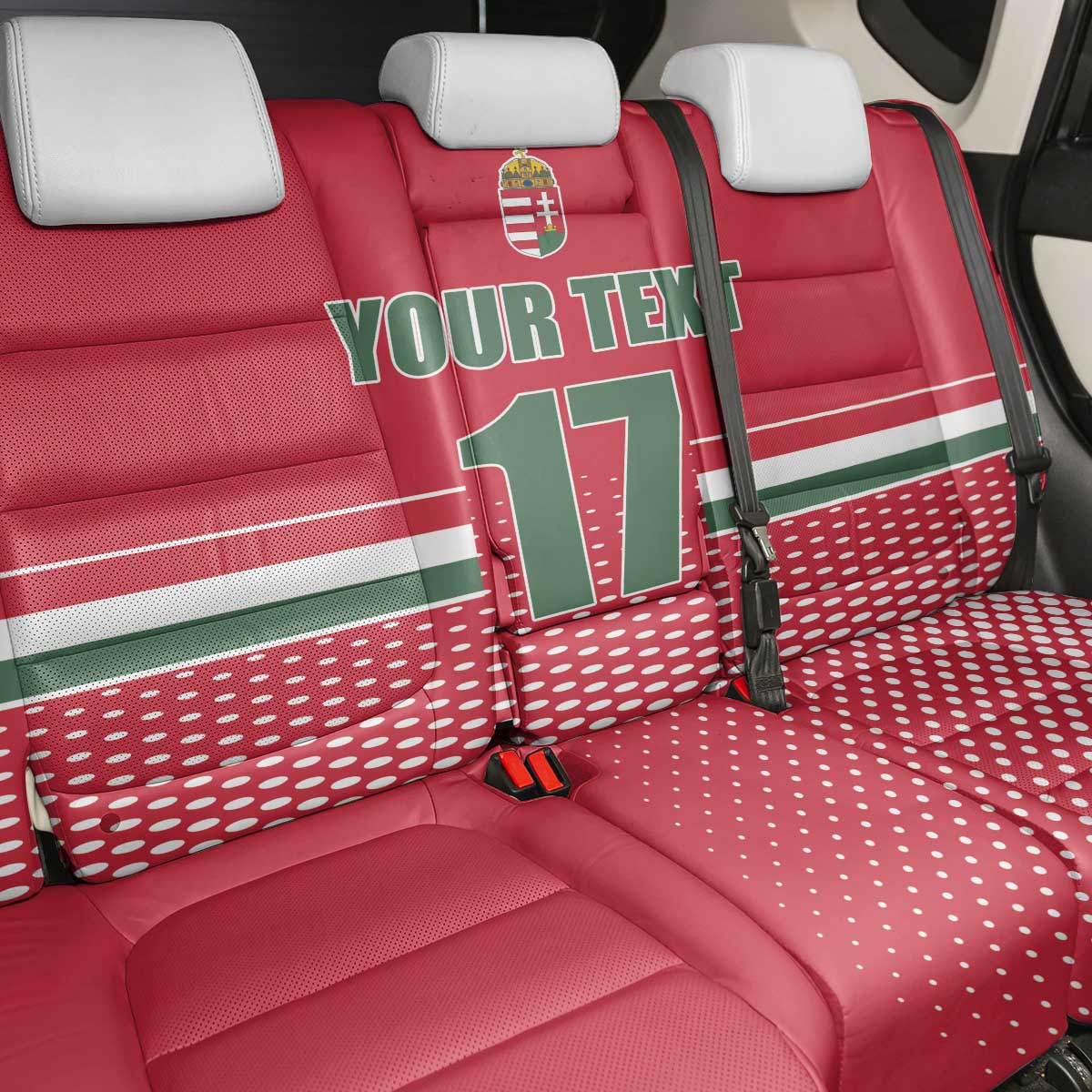Custom Hungary Ice Hockey Back Car Seat Cover Red Style Come on Magyars