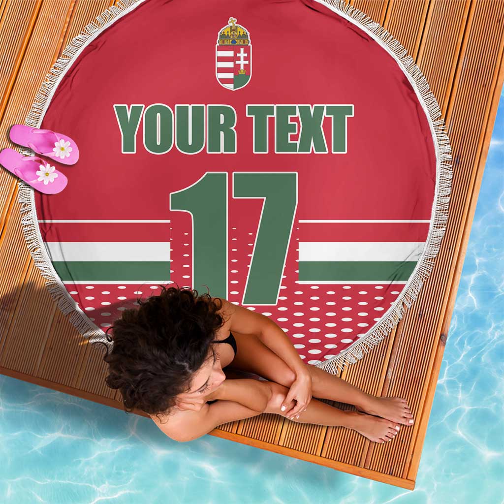 Custom Hungary Ice Hockey Beach Blanket Red Style Come on Magyars