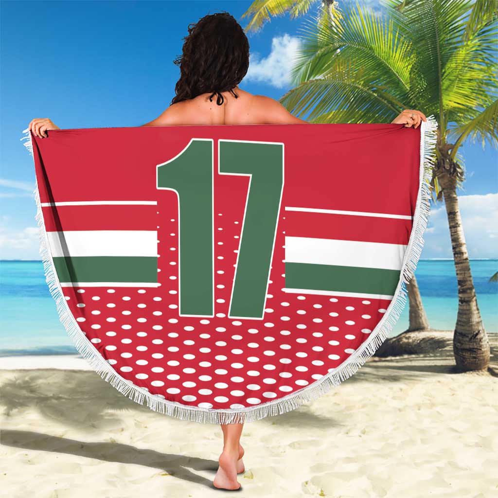 Custom Hungary Ice Hockey Beach Blanket Red Style Come on Magyars