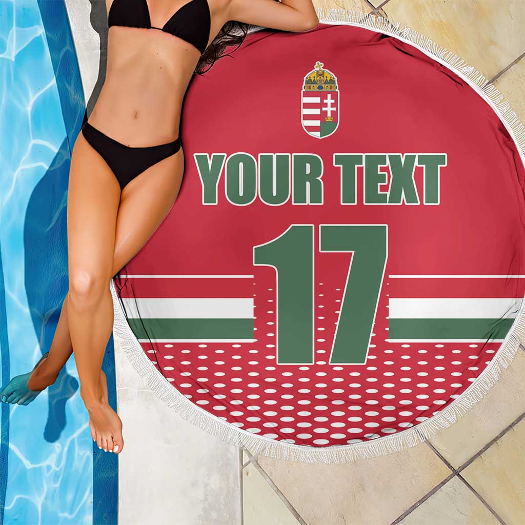 Custom Hungary Ice Hockey Beach Blanket Red Style Come on Magyars