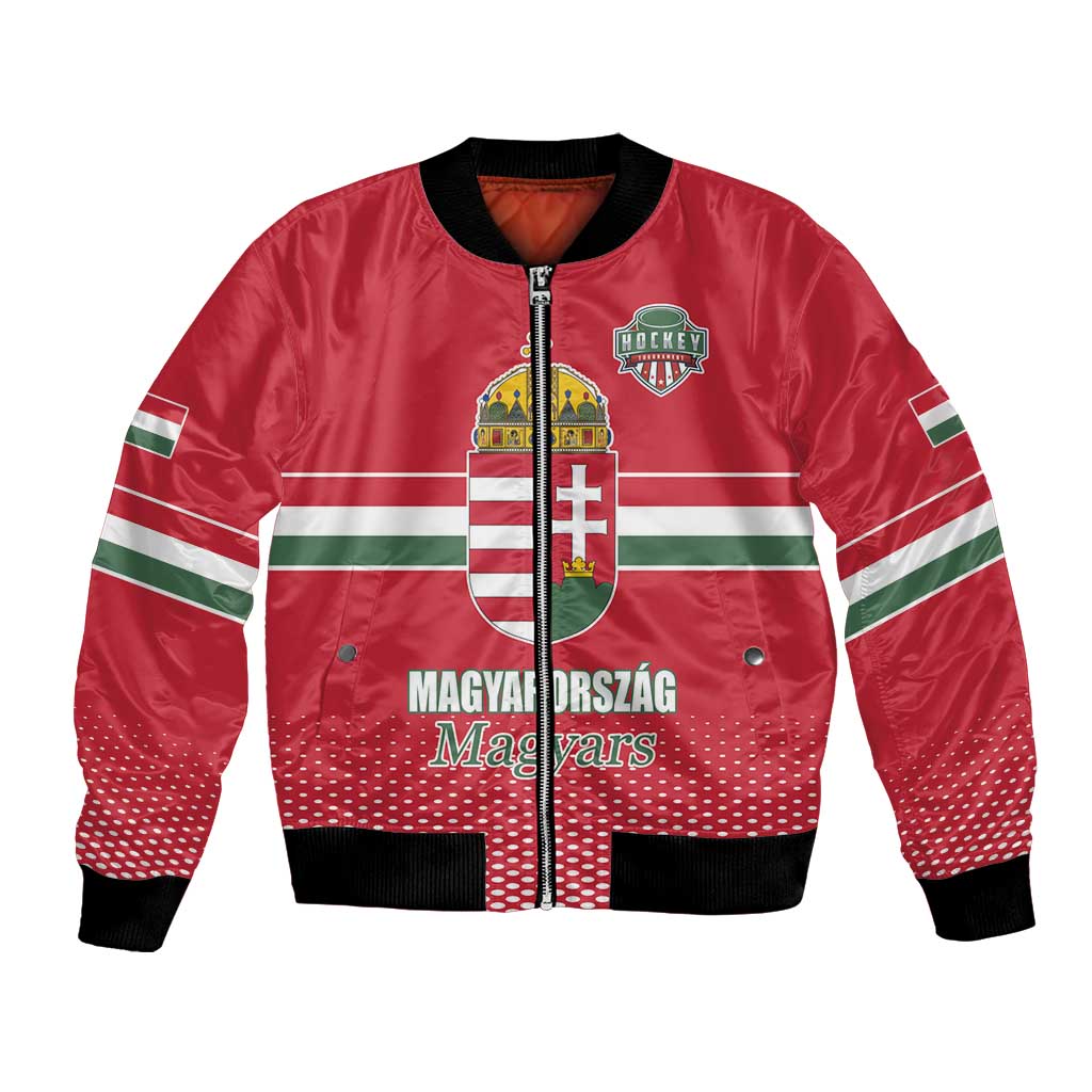 Custom Hungary Ice Hockey Bomber Jacket Red Style Come on Magyars