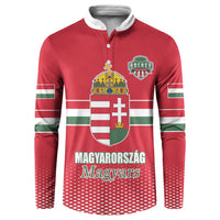 Custom Hungary Ice Hockey Button Sweatshirt Red Style Come on Magyars