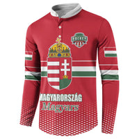 Custom Hungary Ice Hockey Button Sweatshirt Red Style Come on Magyars