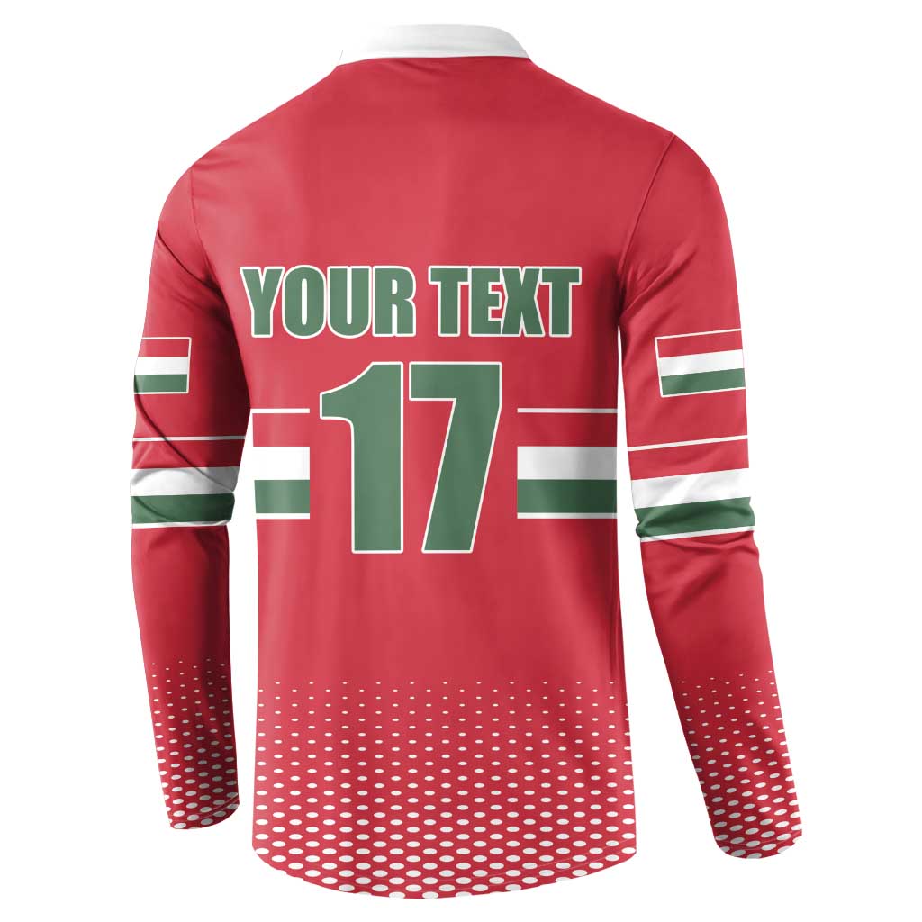 Custom Hungary Ice Hockey Button Sweatshirt Red Style Come on Magyars