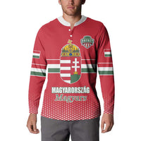 Custom Hungary Ice Hockey Button Sweatshirt Red Style Come on Magyars