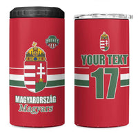 Custom Hungary Ice Hockey 4 in 1 Can Cooler Tumbler Red Style Come on Magyars