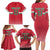 Custom Hungary Ice Hockey Family Matching Long Sleeve Bodycon Dress and Hawaiian Shirt Red Style Come on Magyars