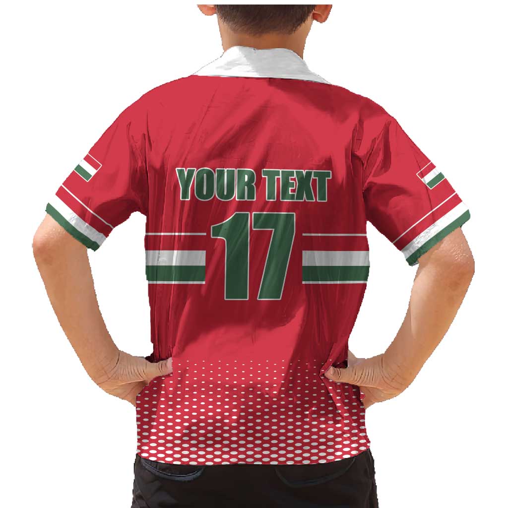 Custom Hungary Ice Hockey Family Matching Mermaid Dress and Hawaiian Shirt Red Style Come on Magyars
