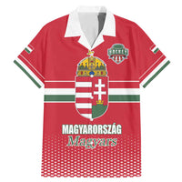 Custom Hungary Ice Hockey Family Matching Mermaid Dress and Hawaiian Shirt Red Style Come on Magyars