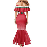 Custom Hungary Ice Hockey Family Matching Mermaid Dress and Hawaiian Shirt Red Style Come on Magyars