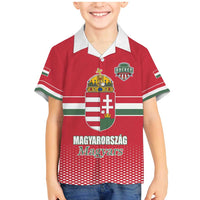 Custom Hungary Ice Hockey Family Matching Mermaid Dress and Hawaiian Shirt Red Style Come on Magyars