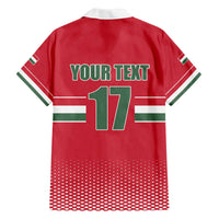 Custom Hungary Ice Hockey Family Matching Off The Shoulder Long Sleeve Dress and Hawaiian Shirt Red Style Come on Magyars