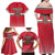 Custom Hungary Ice Hockey Family Matching Off Shoulder Maxi Dress and Hawaiian Shirt Red Style Come on Magyars
