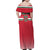 Custom Hungary Ice Hockey Family Matching Off Shoulder Maxi Dress and Hawaiian Shirt Red Style Come on Magyars