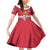 Custom Hungary Ice Hockey Family Matching Off Shoulder Short Dress and Hawaiian Shirt Red Style Come on Magyars