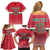 Custom Hungary Ice Hockey Family Matching Off Shoulder Short Dress and Hawaiian Shirt Red Style Come on Magyars