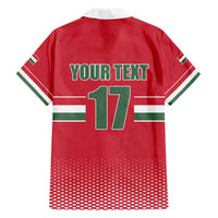 Custom Hungary Ice Hockey Family Matching Off Shoulder Short Dress and Hawaiian Shirt Red Style Come on Magyars