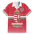 Custom Hungary Ice Hockey Family Matching Short Sleeve Bodycon Dress and Hawaiian Shirt Red Style Come on Magyars