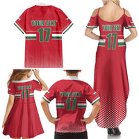 Custom Hungary Ice Hockey Family Matching Summer Maxi Dress and Hawaiian Shirt Red Style Come on Magyars