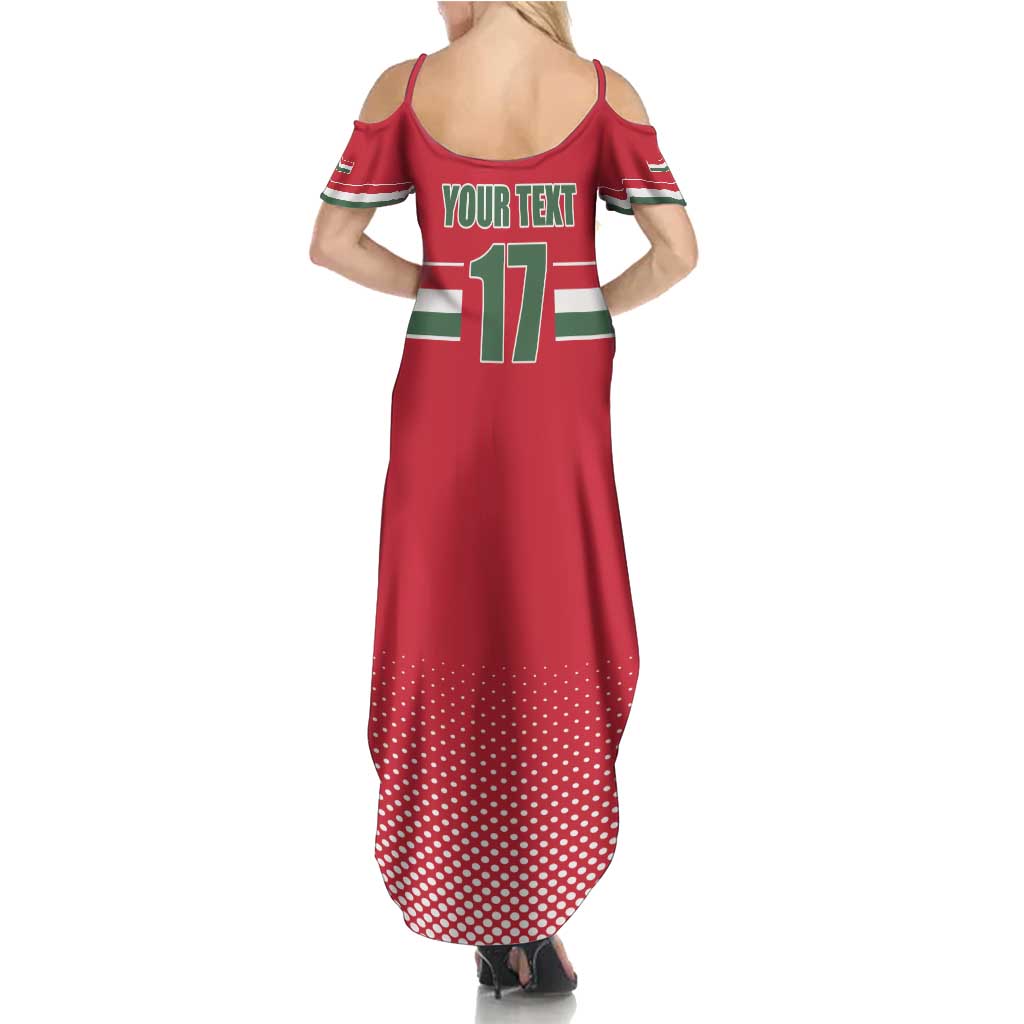 Custom Hungary Ice Hockey Family Matching Summer Maxi Dress and Hawaiian Shirt Red Style Come on Magyars