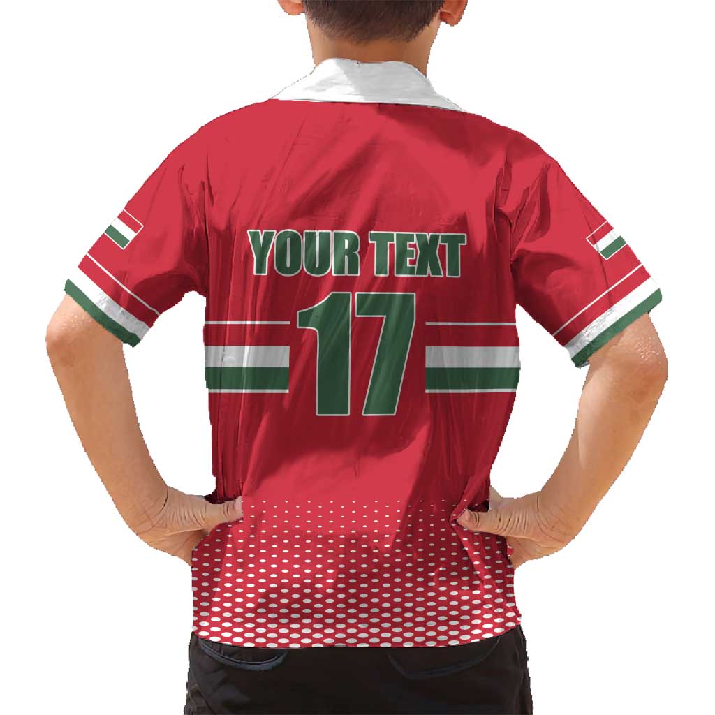 Custom Hungary Ice Hockey Family Matching Tank Maxi Dress and Hawaiian Shirt Red Style Come on Magyars