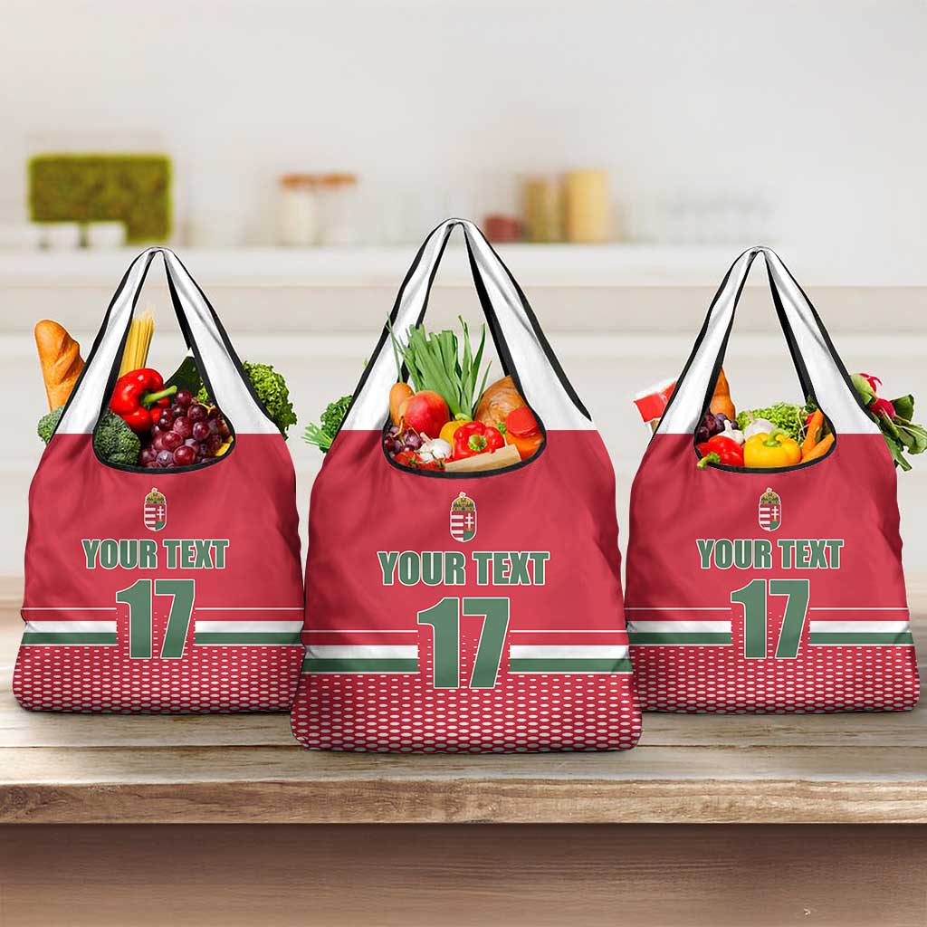Custom Hungary Ice Hockey Grocery Bag Red Style Come on Magyars