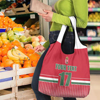 Custom Hungary Ice Hockey Grocery Bag Red Style Come on Magyars