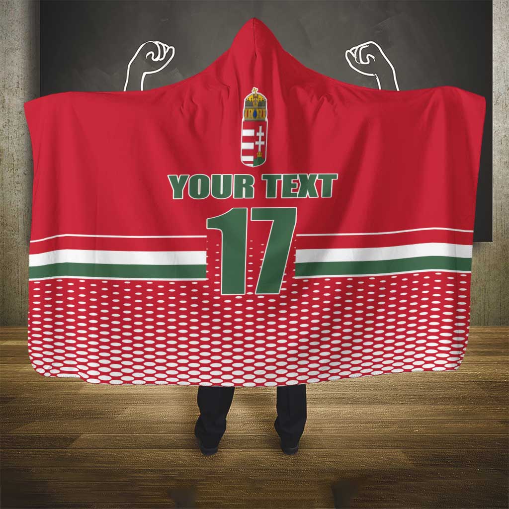 Custom Hungary Ice Hockey Hooded Blanket Red Style Come on Magyars