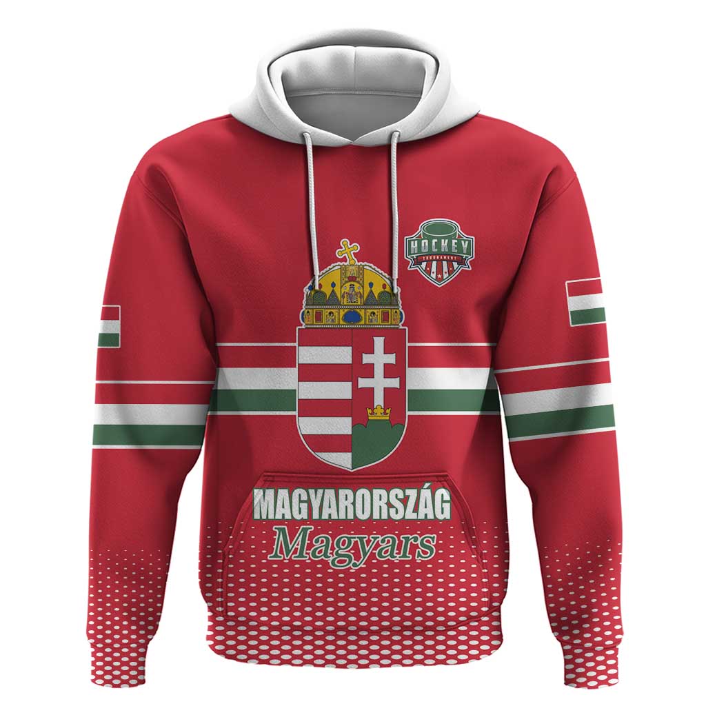 Custom Hungary Ice Hockey Hoodie Red Style Come on Magyars