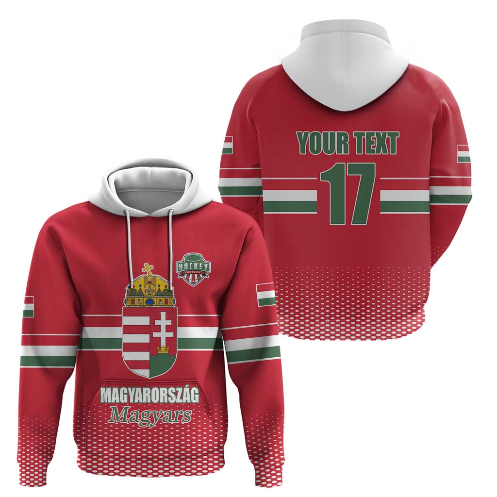 Custom Hungary Ice Hockey Hoodie Red Style Come on Magyars