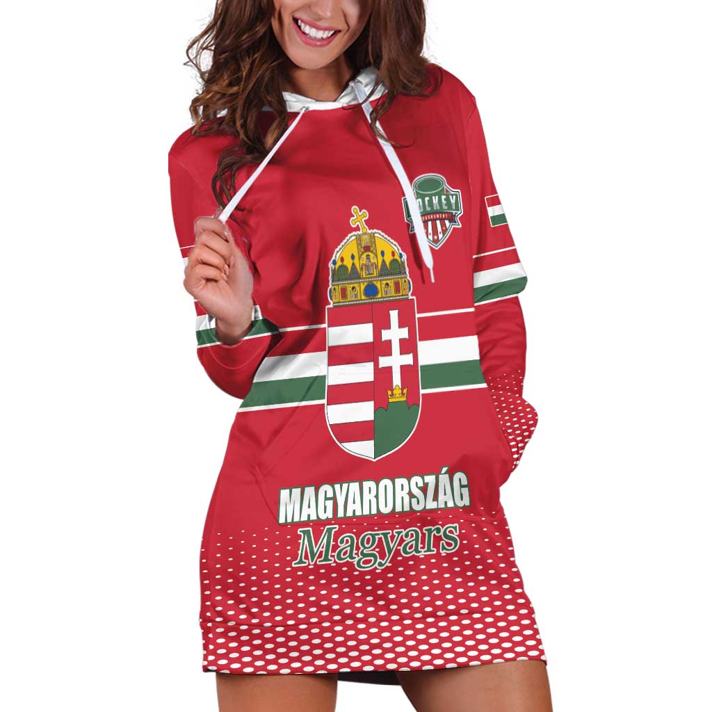 Custom Hungary Ice Hockey Hoodie Dress Red Style Come on Magyars