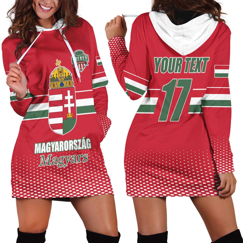 Custom Hungary Ice Hockey Hoodie Dress Red Style Come on Magyars