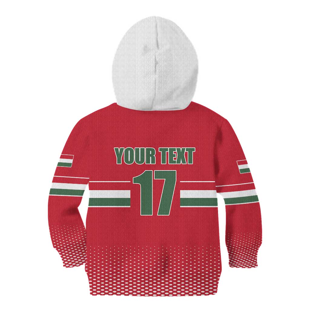 Custom Hungary Ice Hockey Kid Hoodie Red Style Come on Magyars