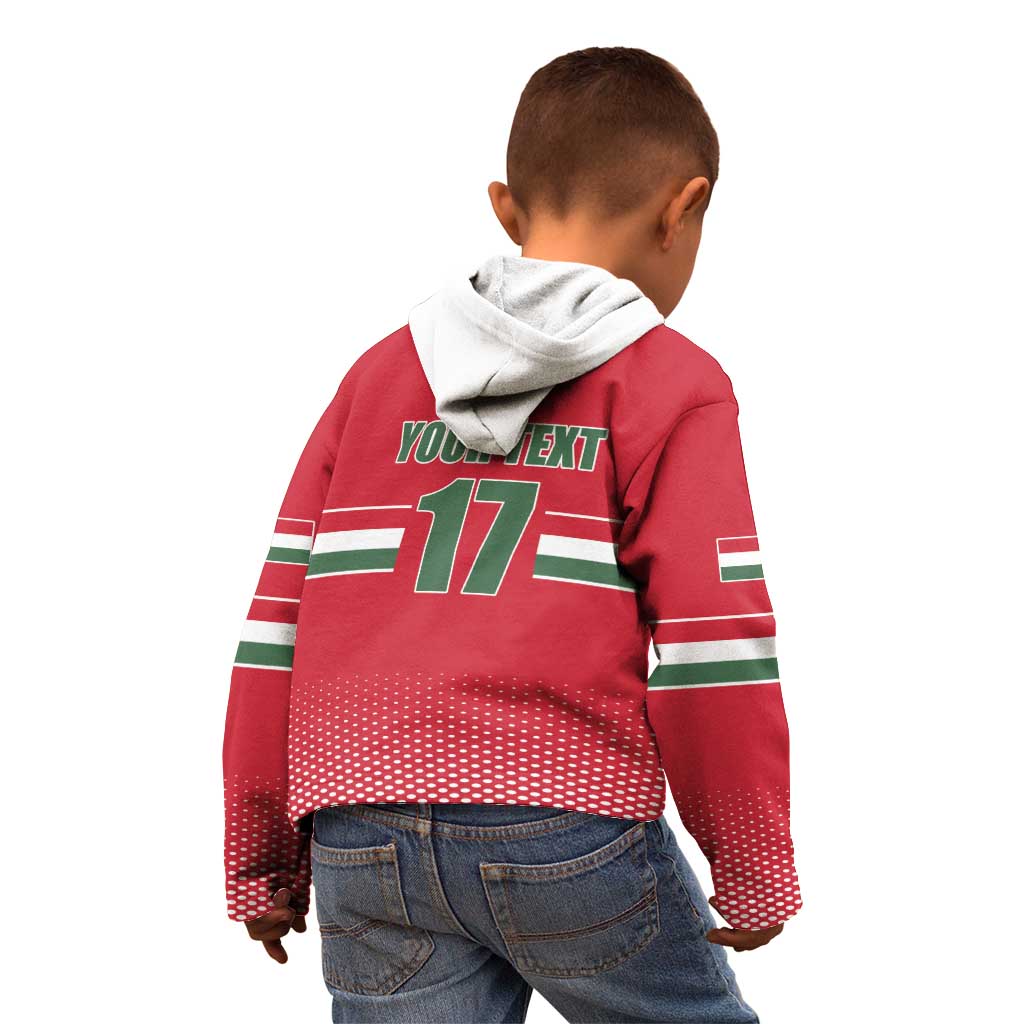 Custom Hungary Ice Hockey Kid Hoodie Red Style Come on Magyars