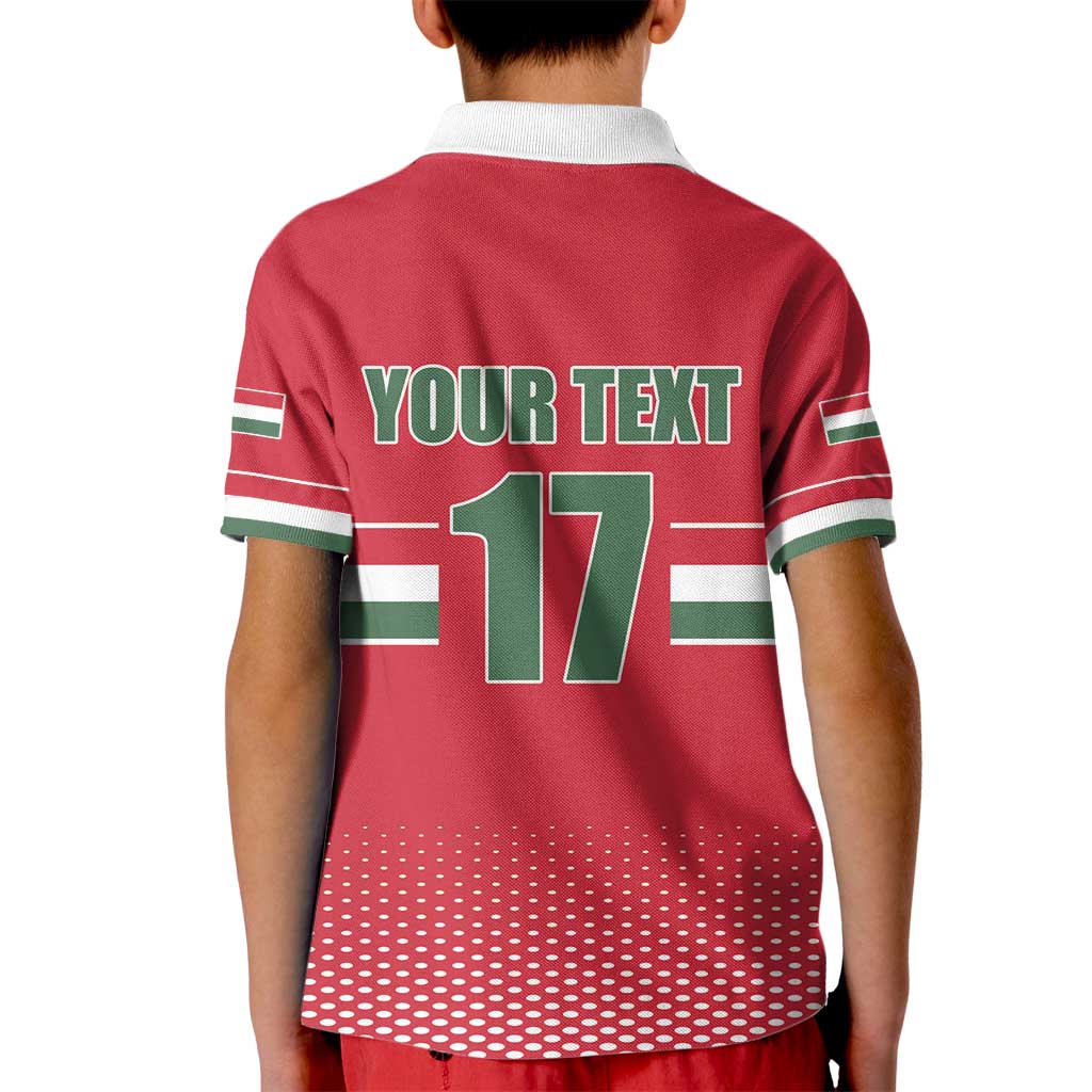 Custom Hungary Ice Hockey Kid Polo Shirt Red Style Come on Magyars