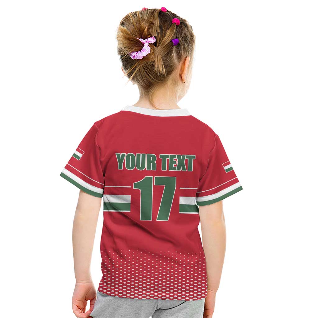 Custom Hungary Ice Hockey Kid T Shirt Red Style Come on Magyars