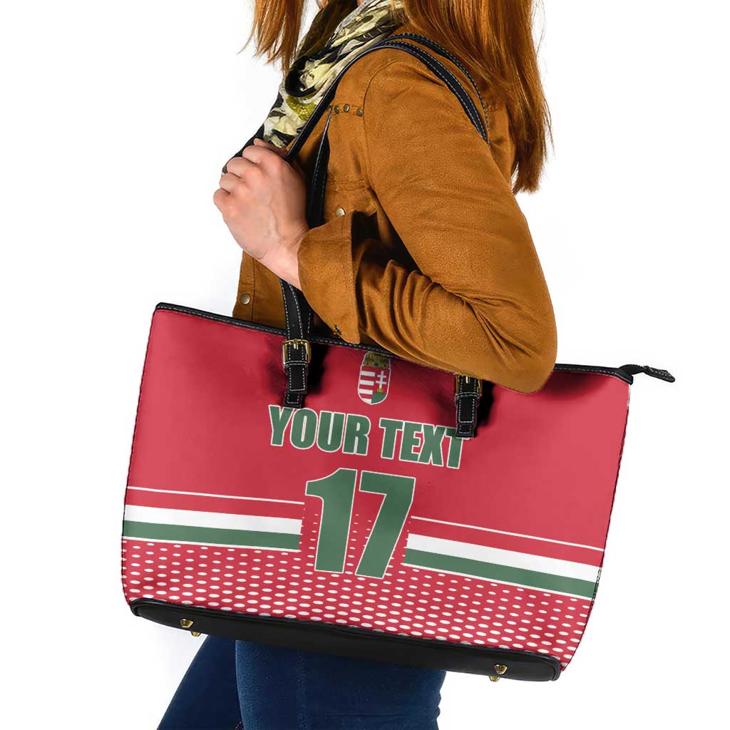 Custom Hungary Ice Hockey Leather Tote Bag Red Style Come on Magyars