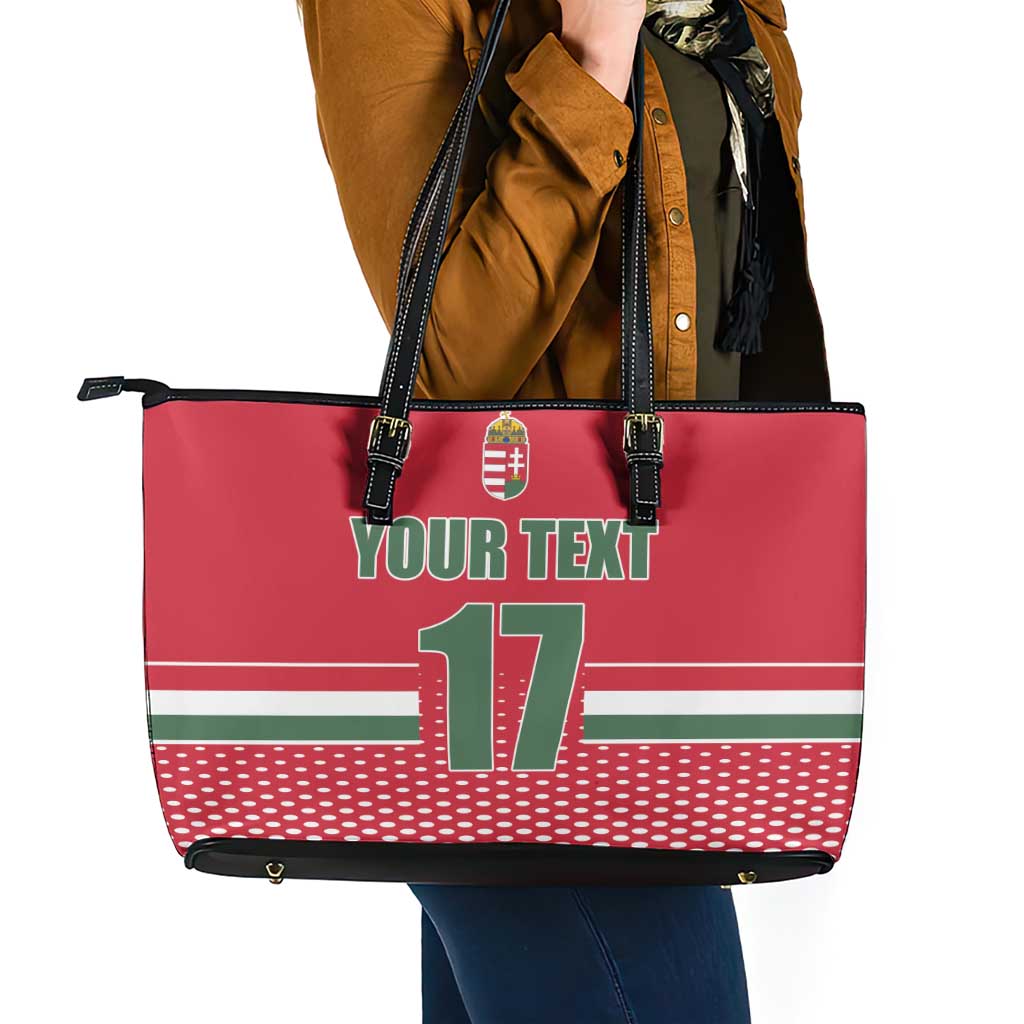 Custom Hungary Ice Hockey Leather Tote Bag Red Style Come on Magyars
