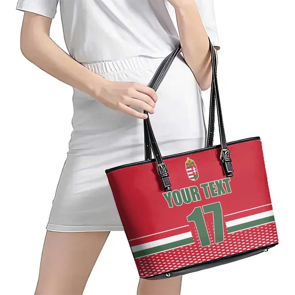 Custom Hungary Ice Hockey Leather Tote Bag Red Style Come on Magyars