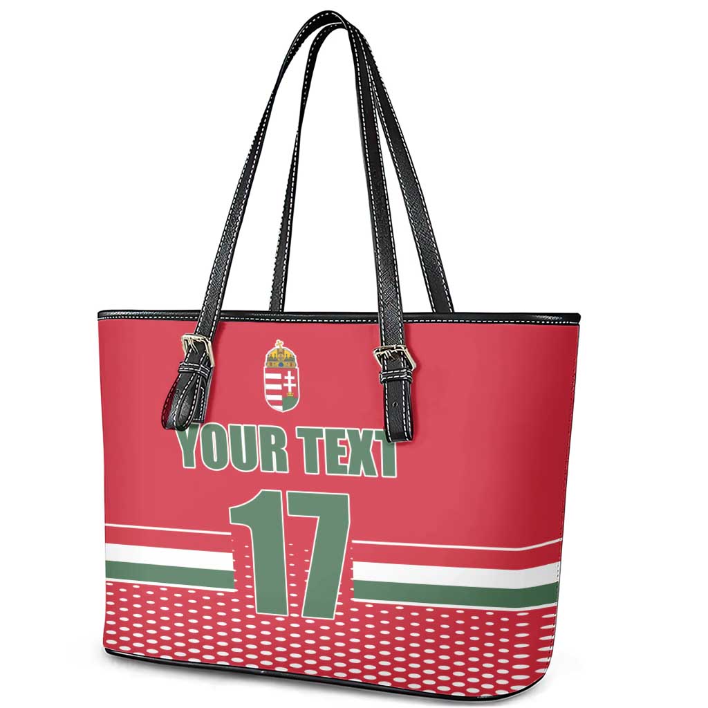 Custom Hungary Ice Hockey Leather Tote Bag Red Style Come on Magyars