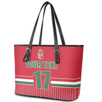 Custom Hungary Ice Hockey Leather Tote Bag Red Style Come on Magyars